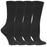 Dr. Scholl's Diabetic and Circulatory Crew Socks, Black, Size Women's M/L 4Pr