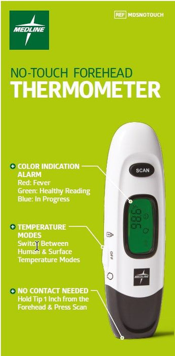 Termómetro de frente infrarrojo sin contacto Medline 1 unidad