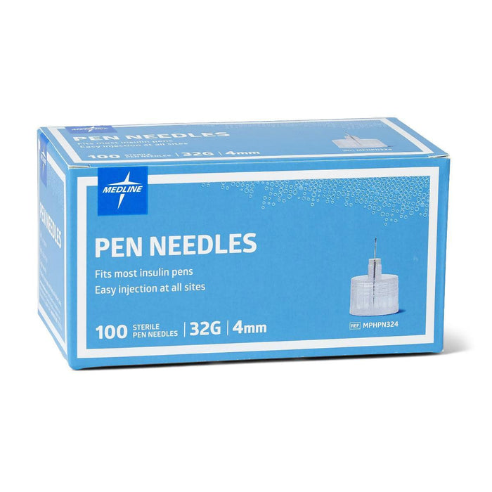 Aguja para pluma de insulina Medline 32G x 4 mm 100 ct