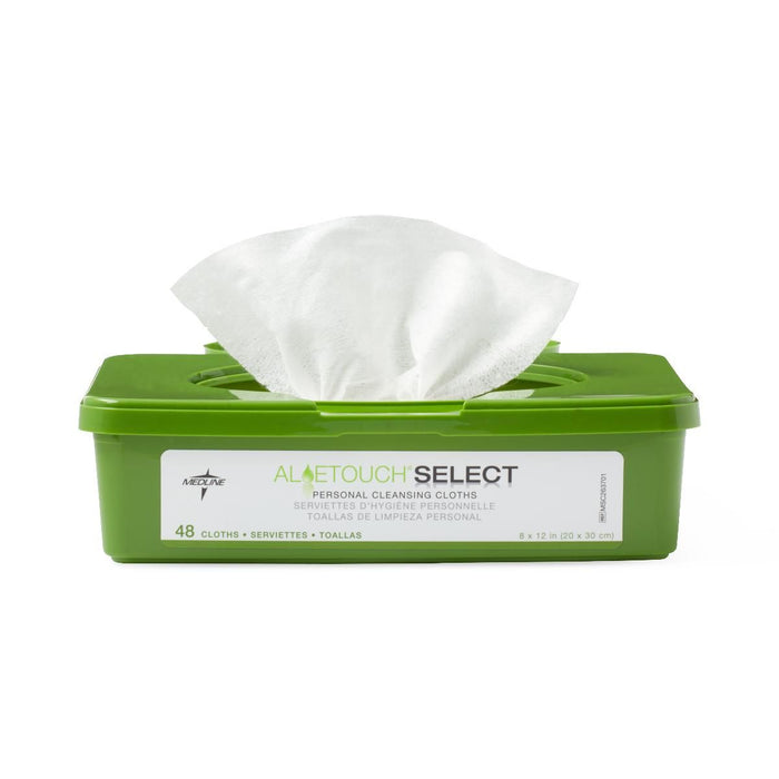 Aloetouch SELECT Premium Wipes 8x12 Scented, Tub 48Ct