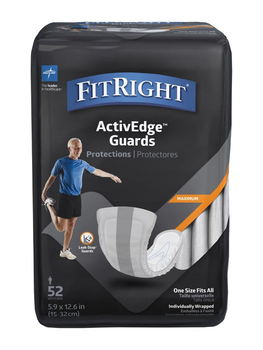 Medline FitRight ActivEdge Guards for Men Maximum 52Ct