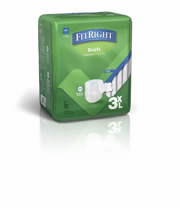 Medline FitRight Bariatric Brief Max 3XL 12Ct