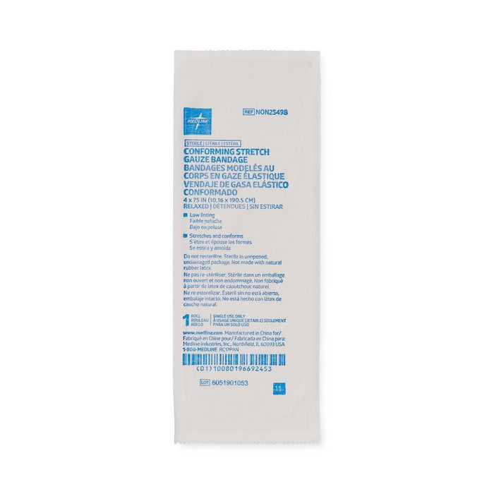 Medline Sterile Conform Stretch Gauze Bandage 4x75in 1Ct