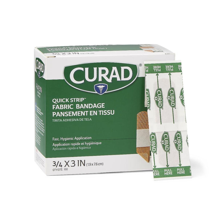 CURAD Quick Strip Fabric Adhesive Bandages