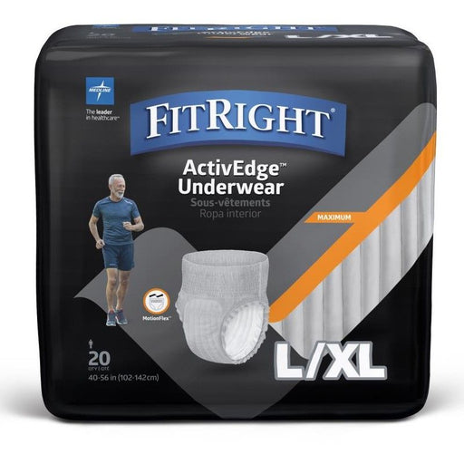 Medline FitRight Ropa interior para hombre de absorción pesada