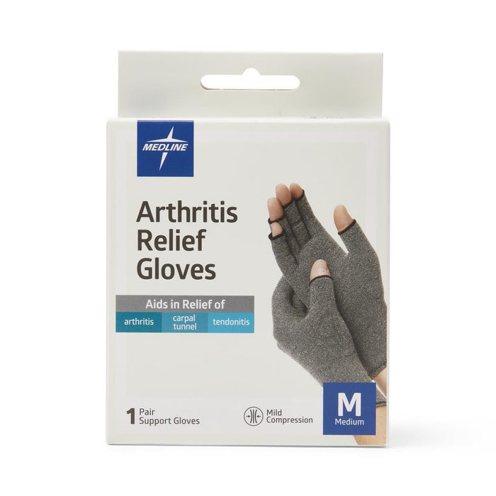 CURAD Guantes de Compresión para Alivio de la Artritis Gris 1Par