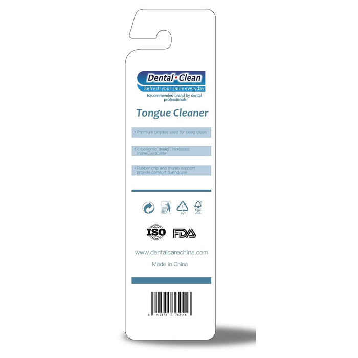 Disposable Tongue Scraper with Brush Twin-Pack