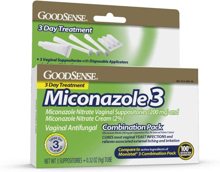 GoodSense Miconazole 3-Day Vaginal Suppository Cream