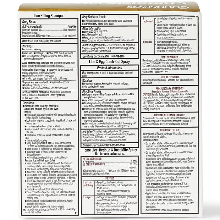 GoodSense Complete Lice Treatment Kit 1Ct