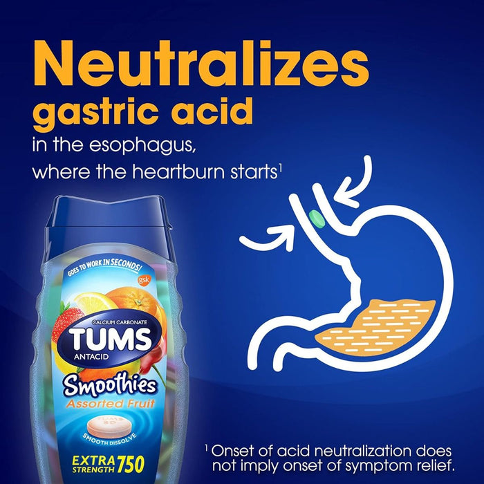 TUMS Batidos Antiácidos Tabletas 12Ct