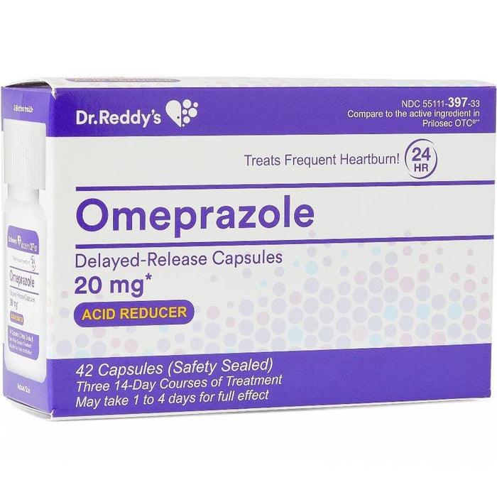 Omeprazol Antiácido De Liberación Retardada Cápsulas 20mg 42Ct 