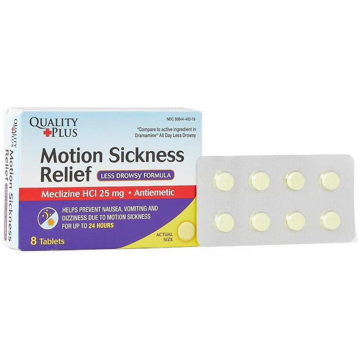 Meclizine Anti-Nausea Motion Sickness Tablet 25mg 8Ct