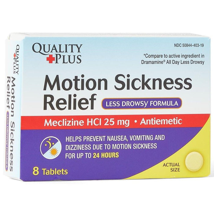 Meclizine Anti-Nausea Motion Sickness Tablet 25mg 8Ct