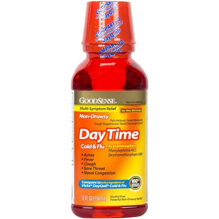 GoodSense Day Cold Flu Multi-Symptom Liquid 12oz 1Ct