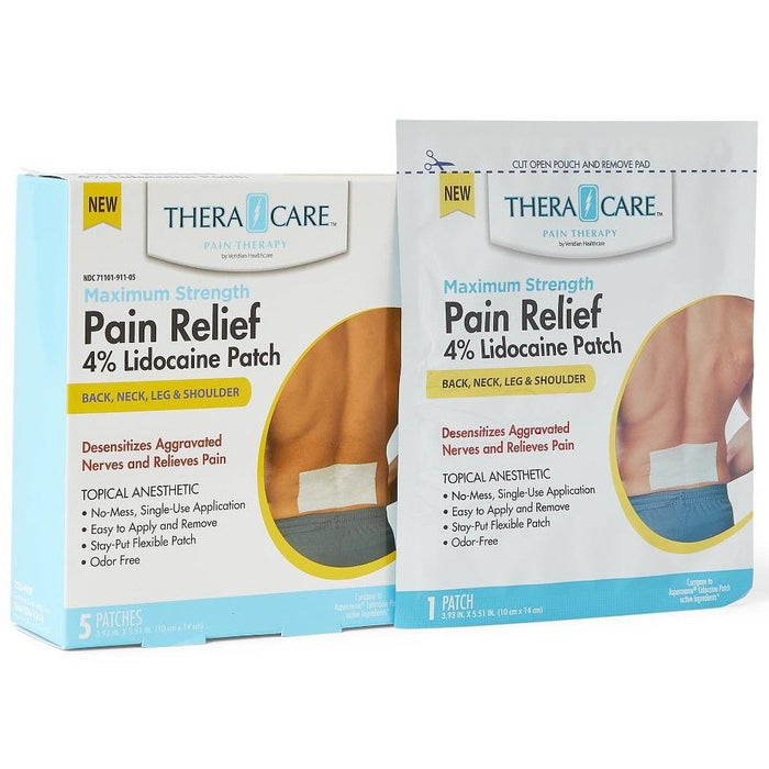 Thera Care Max Strength Pain Relief 4% Lidocaine Patch 5Ct