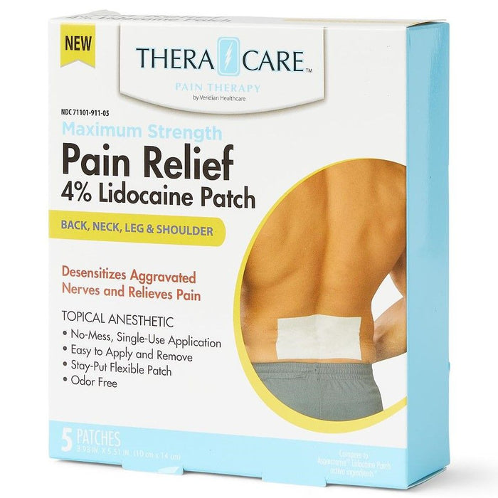 Thera Care Max Strength Pain Relief 4% Lidocaine Patch 5Ct