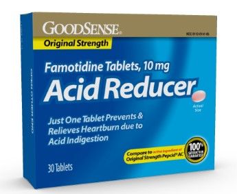 GoodSense Famotidina Reductor de ácido Acidez estomacal Tableta 10 mg 30 ct 