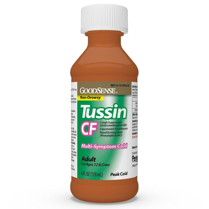 GoodSense Tussin CF Alivio multisíntomas para el resfriado y la tos 4oz 1Ct 