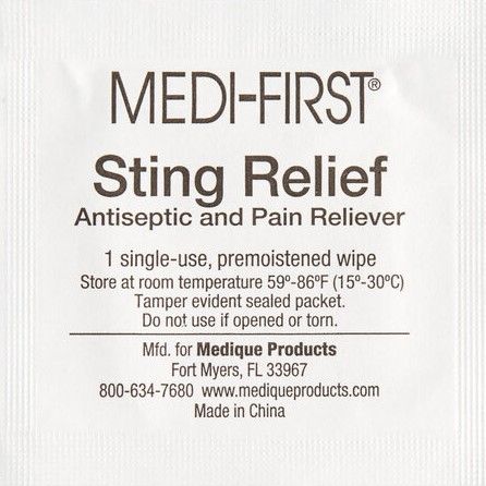 Medi-First Insect Sting Relief Pads 10Ct