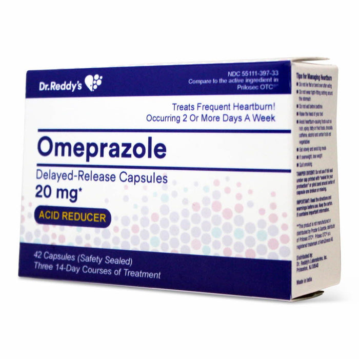 Omeprazol Antiácido De Liberación Retardada Cápsulas 20mg 42Ct 