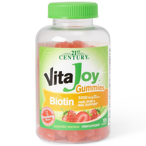 21st Century VitaJoy Biotina Gomita 2500mcg Fresa 120Ct 