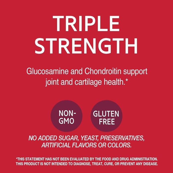 Glucosamina de triple potencia 750 mg Condroitina 600 mg, tableta 100 ct