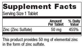 GeriCare Zinc Sulfate Tablet 50mg 100Ct