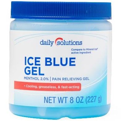 Soluciones diarias Ice Blue Pain Mentol 2% Gel 8oz 1Ct 