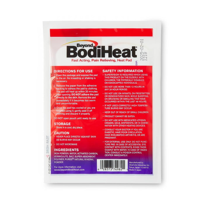 Beyond BodiHeat 12-Hour Pain Relief Heat Pads 4Ct