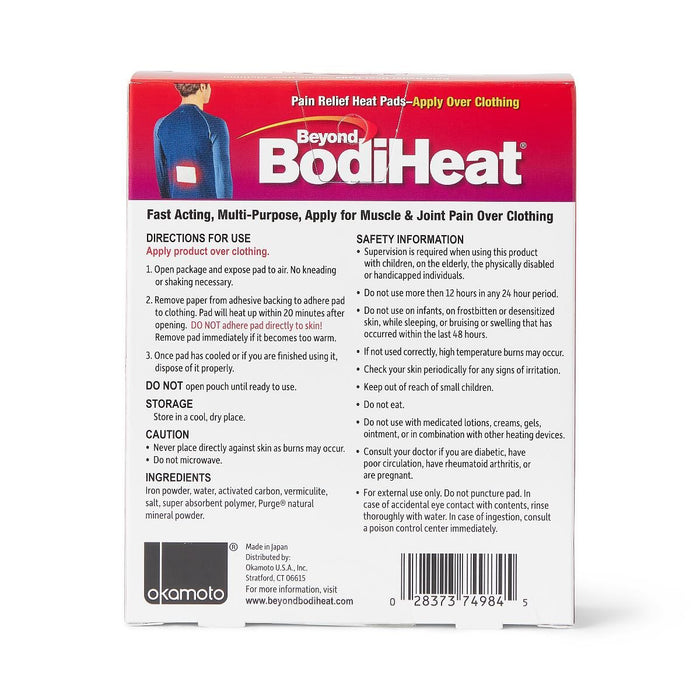 Beyond BodiHeat 12-Hour Pain Relief Heat Pads 4Ct