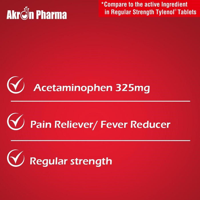 Akron Acetaminophen Tablet Regular Strength 325mg 100Ct