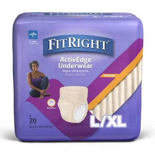 Medline Mujer FitRight Ropa interior Heavy Absorb L/XL 20Ct