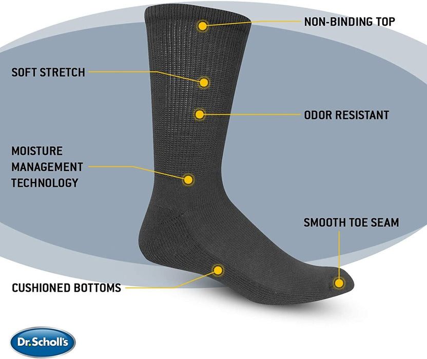 Calcetín de compresión para diabéticos Dr. Scholl's 8-15 mmHg negro 1 unidad