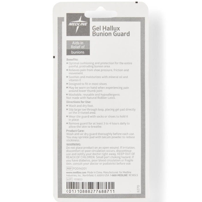 Medline Gel Hallux Bunion Guard 1Ct