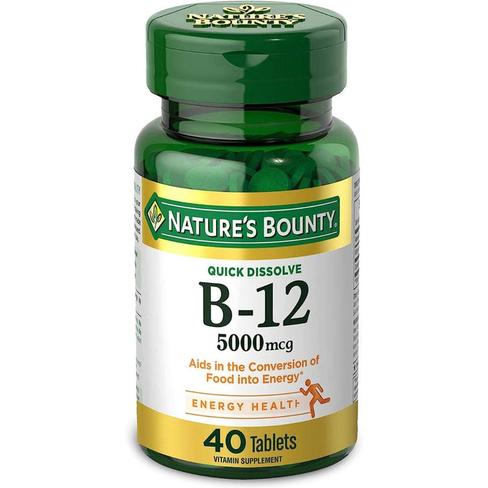 Nature's Bounty Vitamina B-12 5000 mcg 40 unidades