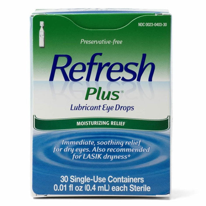 Refresh Plus Gotas para ojos lubricantes Envases individuales 30 unidades 