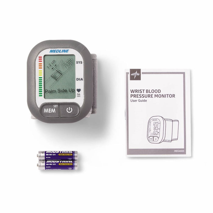 Medline Deluxe Monitor digital de presión arterial de muñeca 1 unidad