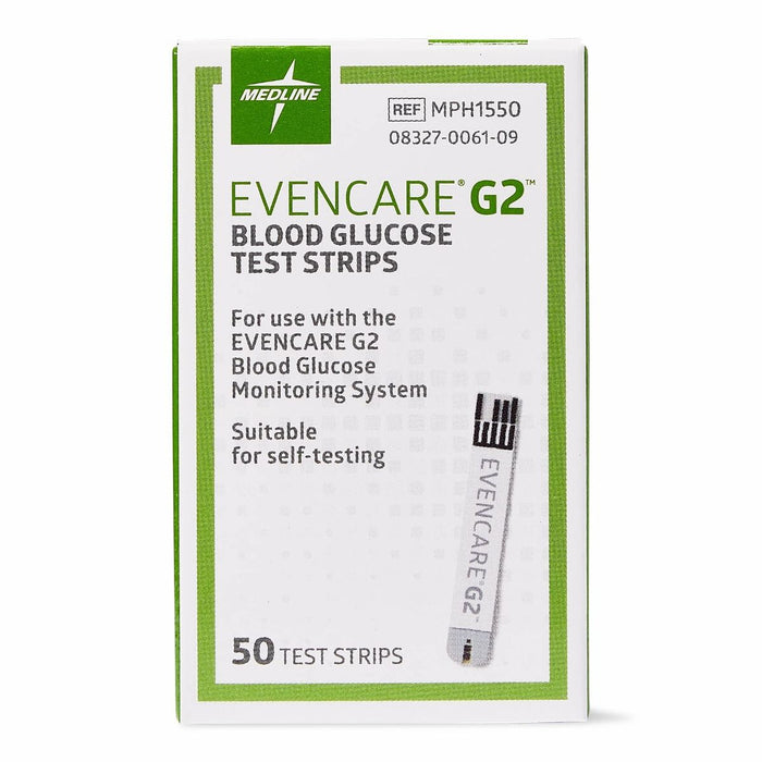 EVENCARE G2 Blood Glucose Test Strips 50Ct