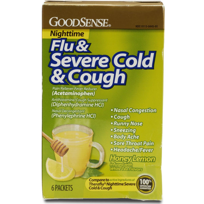 GoodSense Flu Cold & Cough Relief Packets 6Ct