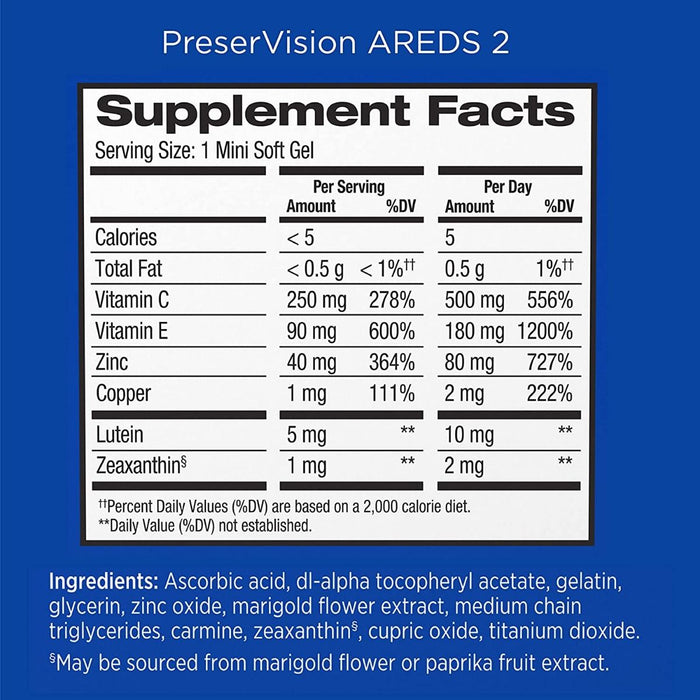 PreserVision AREDS 2 Eye Vitamin Mini Softgels 60Ct