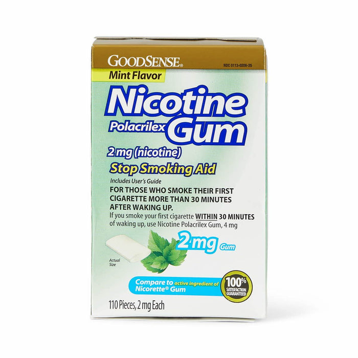 GoodSense Nicotine Gum 2mg Mint 110Ct