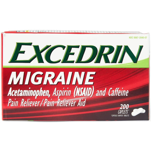 Excedrin Migraña Acetaminofén Aspirina Cafeína Caplet 100Ct 