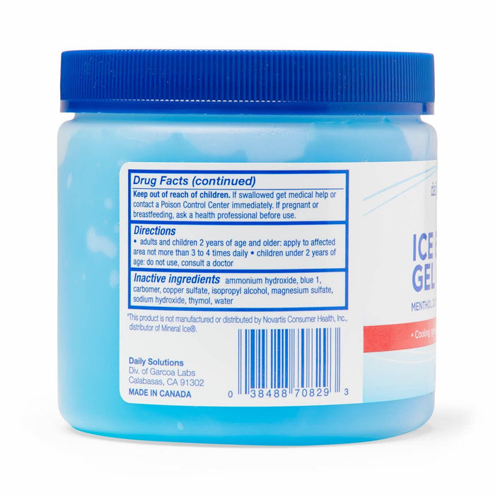 Gel para el dolor con mentol azul hielo al 2%, 16 oz. 1ct 