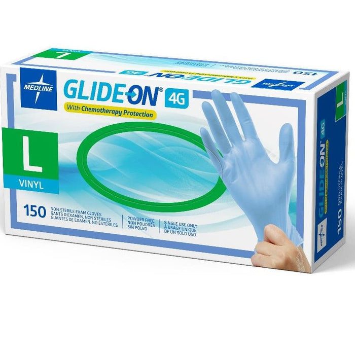 Guantes de protección para quimioterapia de vinilo Medline Glide-On 4G