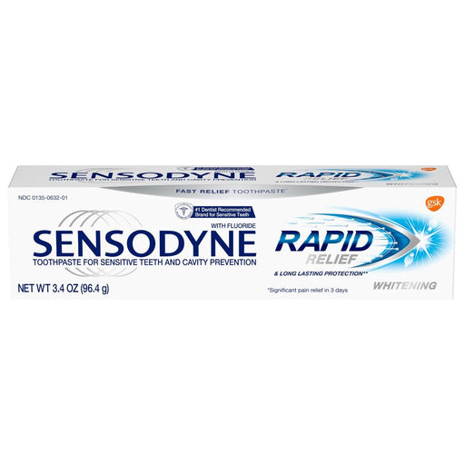 Pasta dental blanqueadora Sensodyne Rapid Relief 3.4oz 1Ct 