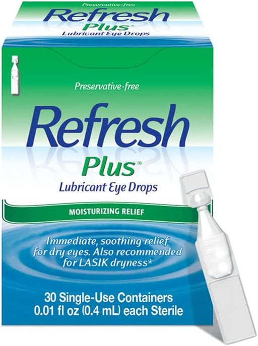 Refresh Plus Gotas para ojos lubricantes Envases individuales 30 unidades 