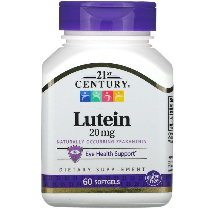 21st Century Lutein Softgel 20mg 60Ct