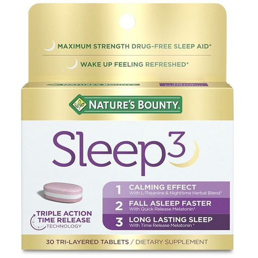 Melatonina tricapa Sleep3 de Nature's Bounty 30 unidades 