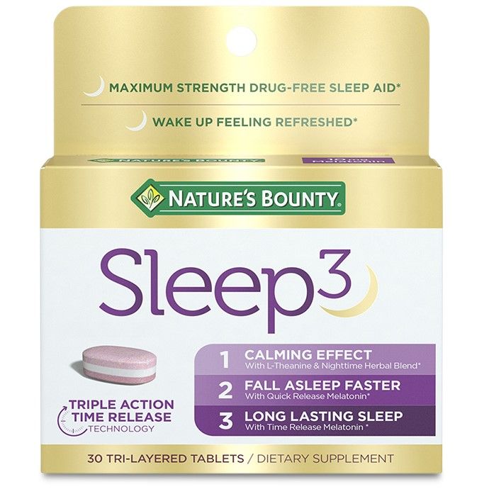 Melatonina tricapa Sleep3 de Nature's Bounty 30 unidades 