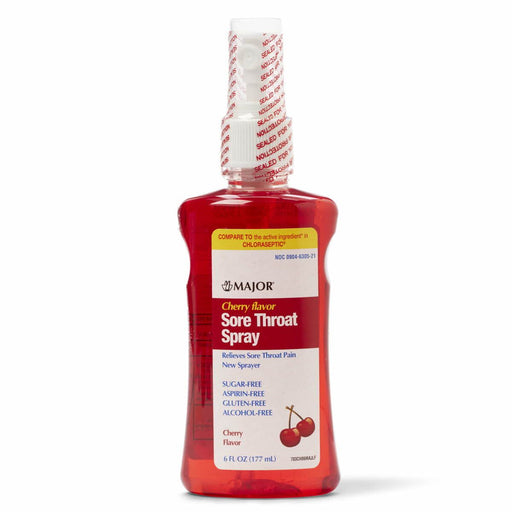 Major Sugar-Free Cherry Sore Throat Spray 6oz 1Ct